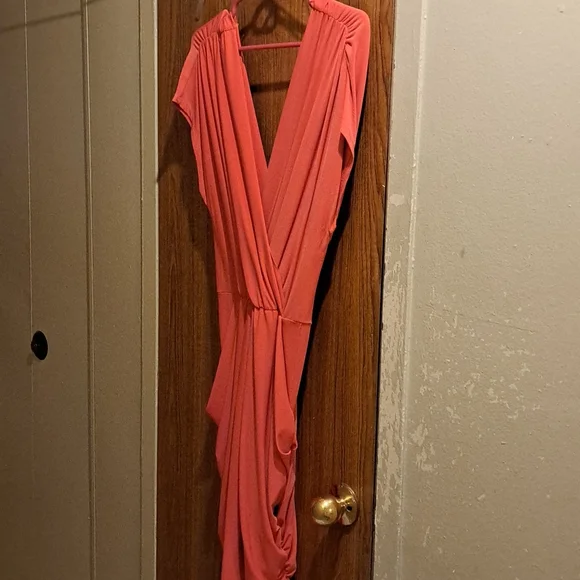 slim fit dress slacks LUCIANNA MAXI WRAP DRESS – Envy by Melissa Gorga main image 1